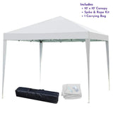 Impact Canopy 10' x 10' Canopy Tent Gazebo with Dressed Legs, White IMPACT CANOPY