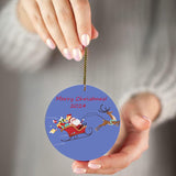 Sublimation Ornaments Bulk Ceramic Discs White Round Porcelain Personalized Ceramic Discs for Heat Press Printing - Ideal Xmas Tree Decorations & Craft Blanks (20 PCS) Threenine