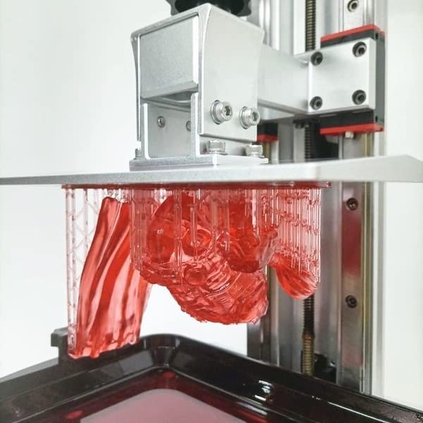RepRapper Translucent Red 3D Printer Resin, 405nm Fast UV-Curing 1kg Transparent Red Standard Resin, 3D Printing Resin Photopolymer Sensitive Resin for LCD Printer, Clear Red 1000g RepRapper