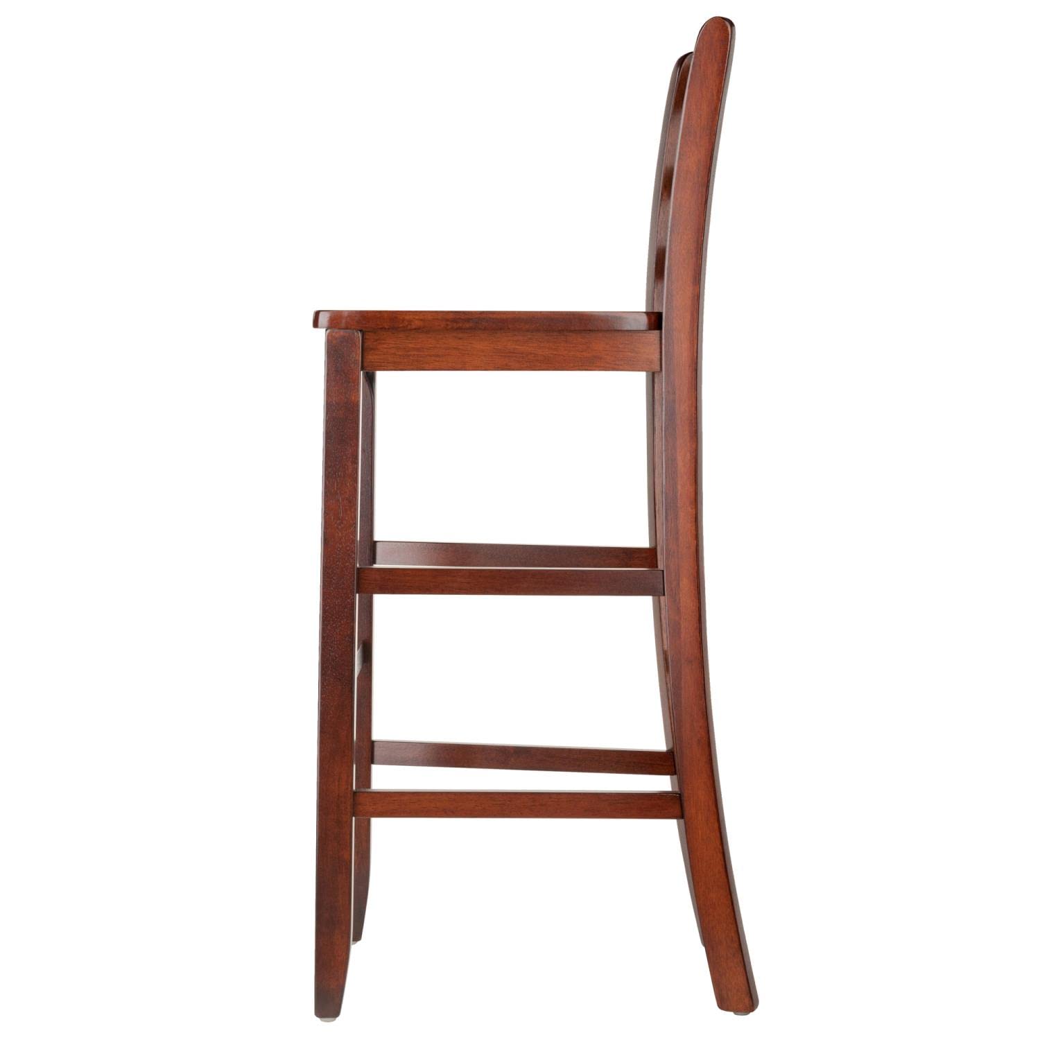 Winsome 29-Inch Bar Ladder Back Stool, Set of 2 - WoodArtSupply