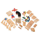 Melissa & Doug Wooden Railway Set, 130 Pieces - Wooden Train Set for Toddlers Ages 3+ Melissa & Doug