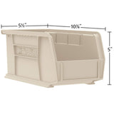 Akro-Mils 30230 AkroBins Plastic Storage Bins, Space-Saving Stackable Bins for Garage, Pantry, Craft Organization, 10.5 "L x 5.5 "W x 5"H, Blue, 12-Pack Akro-Mils