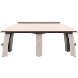 Outsunny 10' x 20' Patio Gazebo, Outdoor Gazebo Canopy Shelter with Netting, Vented Roof, Steel Frame for Garden, Lawn, Backyard, and Deck, Beige Outsunny