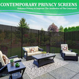 6FT Outdoor Metal Privacy Screen – Decorative Privacy Fence and Room/Garden Divider, Weather-Resistant Freestanding Panel with Stand, Durable Steel for Patio, Garden, Balcony, or Backyard WIZWERK