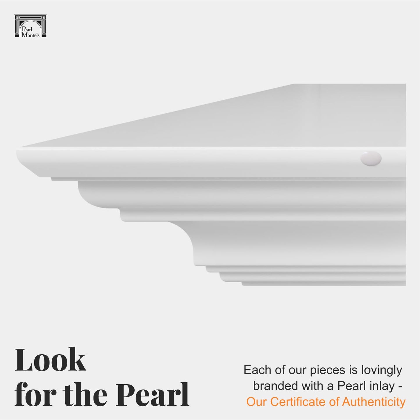 Pearl Mantels Shelves Clean and Sophisticated Painted MDF Mantel Shelf, 48", Crisp White