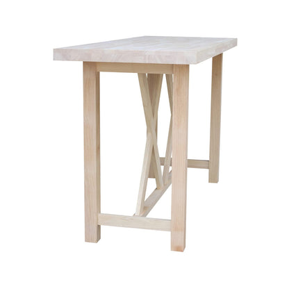 IC International Concepts Bar Height Table, Unfinished - WoodArtSupply