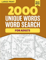 2000 Unique Words Word Search For Adults Large Print: Relaxing Puzzle & Activity Book For Adults & Seniors With Recreational Word Find Themes and Full Solutions Included (Word Hunt Gift Books) WoodArtSupply