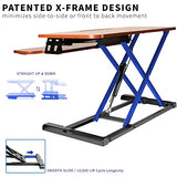 VIVO 32 inch Desk Converter, K Series, Height Adjustable Sit to Stand Riser, Dual Monitor and Laptop Workstation with Wide Keyboard Tray, Vintage Brown Top, Black Frame, DESK-V000KN VIVO