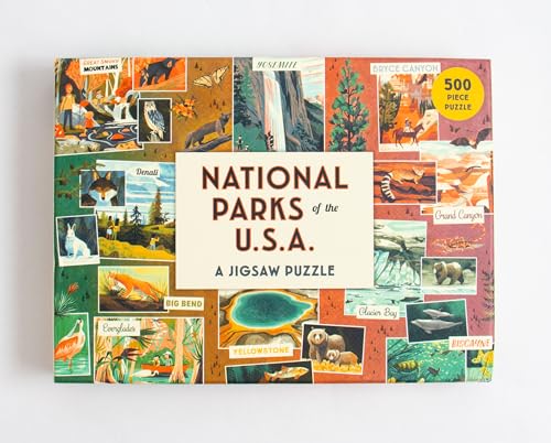 National Parks of The USA A Jigsaw Puzzle: 500 Piece Puzzle (Americana) WoodArtSupply