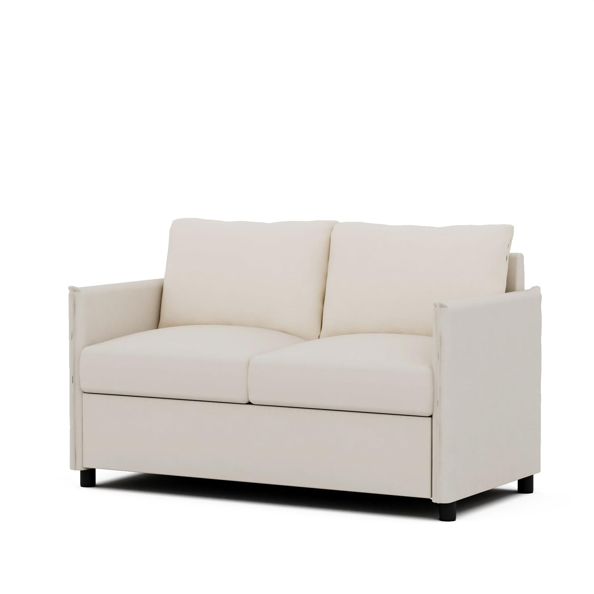 Ribilake Loveseat Sofa, 52” Small Couch for Living Room, Tool-Free Setup Sofas, 2 Seater Love Seats Couch for Bedroom, Home Office, Small Space, Beige Ribilake