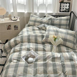 HighBuy Buffalo Plaid Comforter Set Full Size Green Khaki Grid Bedding Comforter Full Boho Gingham Checkered Bedding Set 3 Piece Lightweight Fluffy Comforter with 2 Pillowcases for Boys Men HighBuy