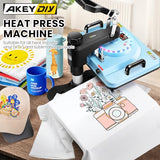AKEYDIY 8 in 1 Heat Press with Tumbler Attachment 12 x 15 Inch Press W/Light Up PrimePress Sublimation Heat Press Machine Multifunction Swing Away Shirt Printing Heat Press for T-Shirts Cap & Mugs AKEYDIY