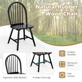 Giantex Dining Table Set for 6, Rectangular Wooden Dining Table & 6 Windsor Dining Chairs Set, Modern 7 Pieces Space-Saving Dinette Set for Dining Giantex