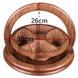 Handmade Wood Carving Fruit Plate -Wooden Fruit Basket, Foldable Dried Fruit Basket Collapsible Bread Nuts Baskets, Fruit Gift Basket - Birthday, Coxolx