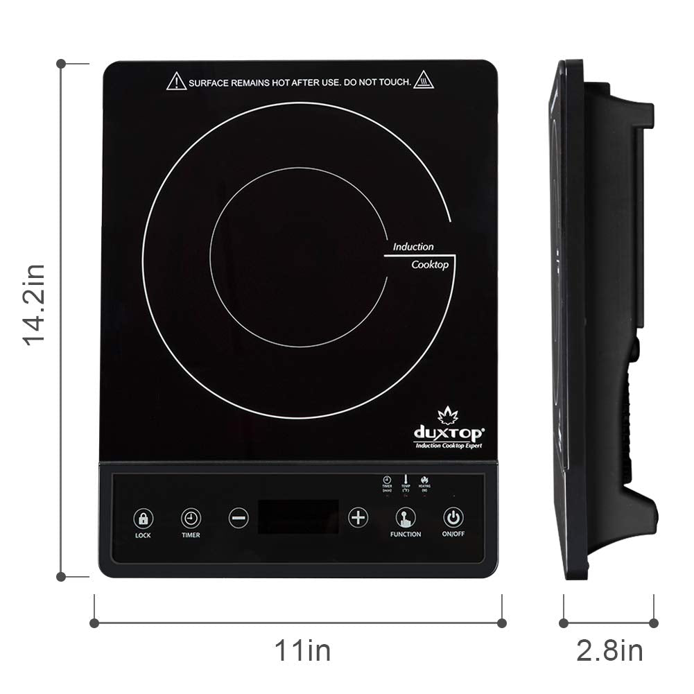 Duxtop Portable Induction Cooktop, Countertop Burner, Induction Burner with Timer and Sensor Touch, 1800W 8500ST E210C2 duxtop