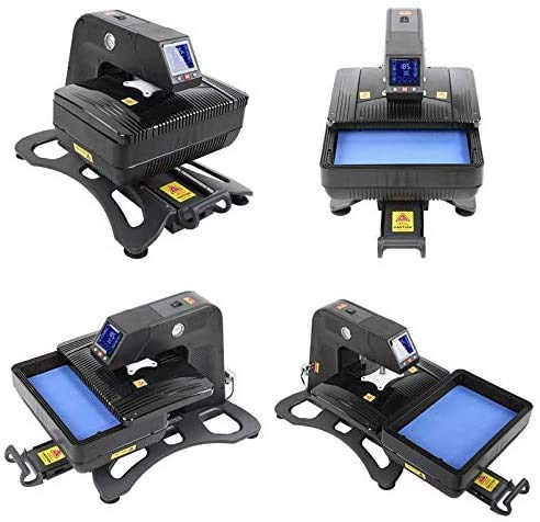 US Stock Multifunctional 110V All in 1 Auto Open Pneumatic T Shirt Heat Press Machine 3D Sublimation Vacuum Heat Transfer Machine for Phone Cases,Plate Bottles, Mugs Black WoodArtSupply