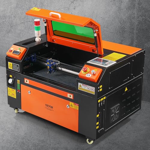 VEVOR 50W CO2 Laser Engraver, 12 x 20 in, 19.7 IPS Laser Cutter Machine with 2-Way Pass Air Assist, Compatible with LightBurn, CorelDRAW, AutoCAD, Windows, Mac OS, Linux, for Wood Acrylic Fabric More VEVOR
