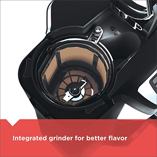 BLACK+DECKER 12-Cup Mill and Brew Coffee Maker, Automatic Grind and Brew Drip Coffee Machine, Programmable, Sneak-A-Cup, Reusable Filter.