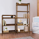 Casual Home Stratford 3-Shelf Folding Bookcase-Warm Brown Casual Home