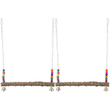 2PCS Chicken Bird Swings, Chicken Perches, Natural Wooden Swing Toys, Wood Stands for Chick, Chicken Coop Accessories, Coop Swings for Chicken Birds, Parrots, Hens BATTIPAW