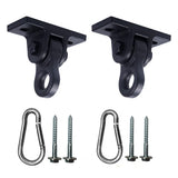 ABUSA Heavy Duty Black Swing Hangers Screws Bolts Included Over 5000 lb Capacity Playground Porch Yoga Seat Trapeze Wooden Sets Indoor Outdoor 2 Pack ABUSA