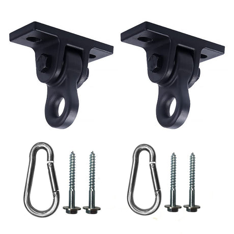 ABUSA Heavy Duty Black Swing Hangers Screws Bolts Included Over 5000 lb Capacity Playground Porch Yoga Seat Trapeze Wooden Sets Indoor Outdoor 2 Pack ABUSA