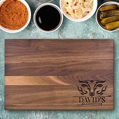 USA Made Personalized Cutting Board - Fathers Day, Birthday, Anniversary - Customized Gifts for Men, BBQ, Grill Accessories - Dad, Husband, Brother, Boyfriend, Papa - Custom Unique Mens Gifts - WoodArtSupply