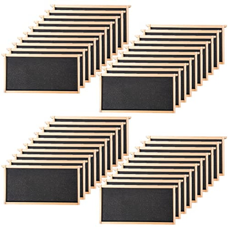 BeeCastle 40-Pack Beehive Frames Bee Hive Frame with Waxed Foundation Sheet Unassembled Beehive Frames, 9-1/8-Inch(Black) BeeCastle