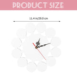 VILLCASE Sublimation Blank Wall Clock, Silent Non-Ticking Hanging Clock, Easy to Read Battery Operated Decorative Wall Clock for Home Living Room Office School Hotel VILLCASE