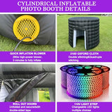 CZGBRO Inflatable Photo Booth, Portable Photo Booth Enclosure Tent for Weddings Parties Events Birthday Shows Bars, 8 Pieces of Inflatable Props(Black, 10'x10'x9', 2 Doors) CZGBRO