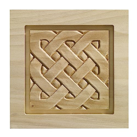 Unfinished White Hardwood Large Celtic Corner Block ORNAMENTAL