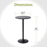 Pearington Round Bar Height Pub Table, Black, 4pk Pearington