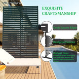 6FT Outdoor Metal Privacy Screen – Decorative Privacy Fence and Room/Garden Divider, Weather-Resistant Freestanding Panel with Stand, Durable Steel for Patio, Garden, Balcony, or Backyard WIZWERK