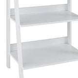 Sophisticated White 4-Shelf Ladder Bookcase by Walker Edison Walker Edison