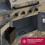 Tytus Fresno 60,000 BTU 5 Burner Propane or Natural Gas Island Grill & Storage Cabinets, 864 sq. in. cooking area, 4 Burner 48,000 BTU Grill, 12,000 BTU Side Burner, 304 Steel Burners, Ice Bucket TYTUS