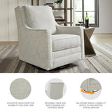 Signature Design by Ashley Kambria Casual Upholstered Swivel Glider Accent Chair, Gray Signature Design by Ashley
