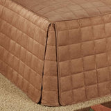 Touch of Class Camden Luxury Bedding | Neutral Camel Color | Classic Fitted Bedspread | Faux Suede Box Quilted Design | Designed 2 Piece Set Includes Twin Bedspread and 1 Standard Sham Touch of Class