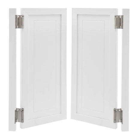 Swinging Doors, Cafe Doors, Double Wood Swing Door with Hinges, for Pet Gate Kitchen Shop Counter Entrance Partition, Auto Close TFCFL