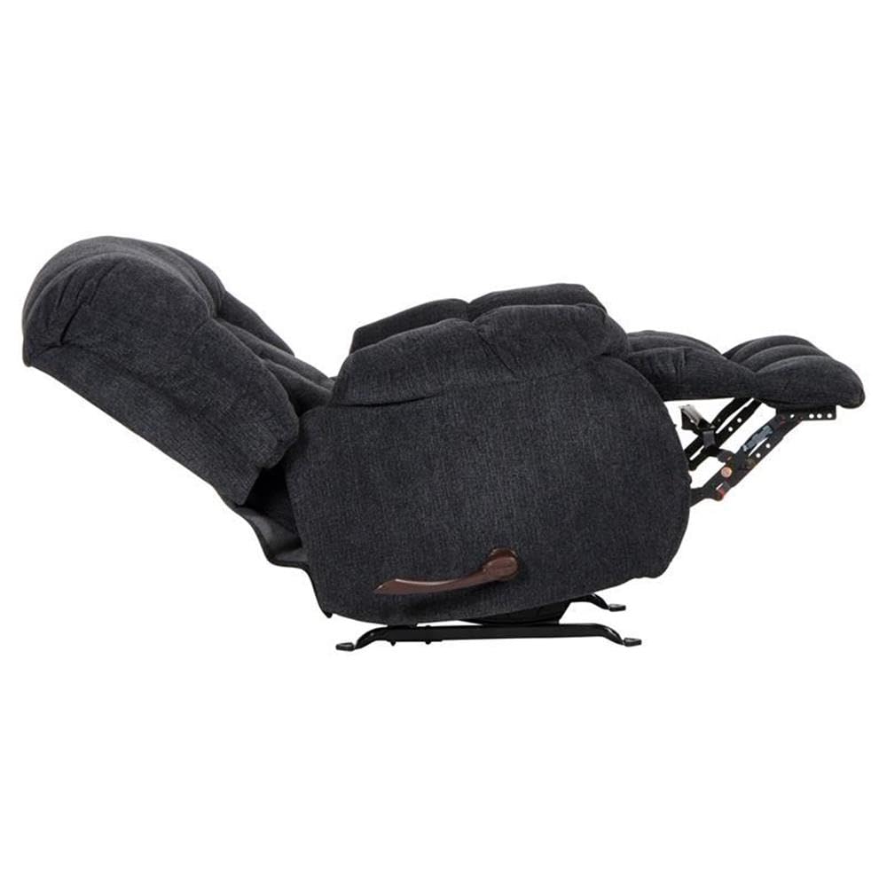 Catnapper Brock Rocker Recliner in Slate Gray Polyester Chenile Fabric Catnapper