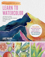 Learn to Watercolor: 20 Step-by-Step Beginner-Friendly Lessons on Watercolor Paper - Includes Watercolor Pad with Sketches – No Drawing Required! (Watercolor This Book) WoodArtSupply