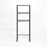 Furinno Turn-N-Tube Freestanding Over-The-Toilet Bathroom Shelves, Storage Rack with 3 Shelves, Grey Oak/Black Furinno