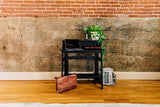 OneSpace Lennox Hutch Computer Desk, Small Desk for Home Office, Compact Writing Desk, Black OneSpace