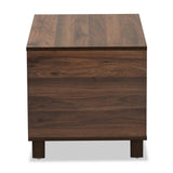 Baxton Studio Eckhart Modern and Contemporary Walnut Brown Finished Wood Cat Litter Box Cover House Baxton Studio