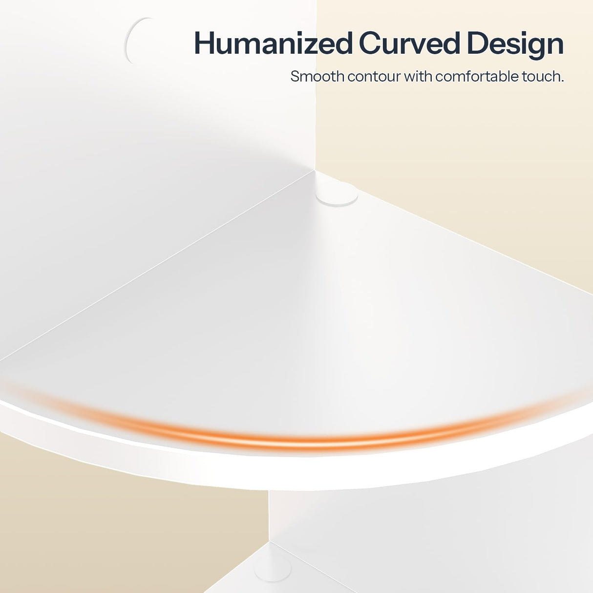 HOOBRO Corner Shelf Wall-Mounted, Set of 2 Floating Corner Shelves for Wall, 5-Tier Corner Bookshelves for Living Room, Bedroom, Bathroom, Home Office, White WT26BJP201 HOOBRO