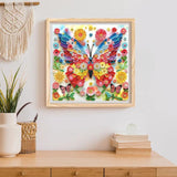 CraftCraze Diamond Painting Adult Kits, Diamond Art Kits for Beginners, DIY Butterfly Full Drill Diamond Painting for Home Wall Decoration 11.8 x11.8 inches CraftCraze