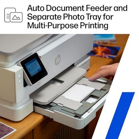 HP Envy Photo 7975 Wireless Color Inkjet Photo Printer, Print, scan, Copy, Easy Setup, Mobile Printing, Best-for-Home, 3 Month Instant Ink Trial Included, AI-Enabled (B63K3A) HP