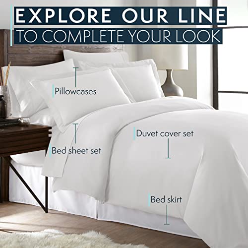 HC COLLECTION Bed Sheets Set Queen with 2 Pillowcases, Hotel Luxury Platinum 1800 Series Brushed Microfiber Deep Pocket Fitted Sheet, Fade Resistant Ultra Soft 4 Pcs Bedding for Hot Sleepers, Gray HC COLLECTION