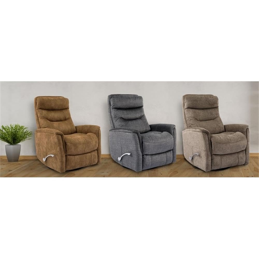 Pemberly Row Traditional Fabric Brown Swivel Glider Recliner (Two Pack) Pemberly Row