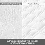 Hansleep White Quilt Queen Size - Damask Ultrasonic Summer Bedspread Queen, Soft Lightweight Coverlet Bedding Set, 3 Pieces (1 Quilt, 2 Pillow Shams) Hansleep