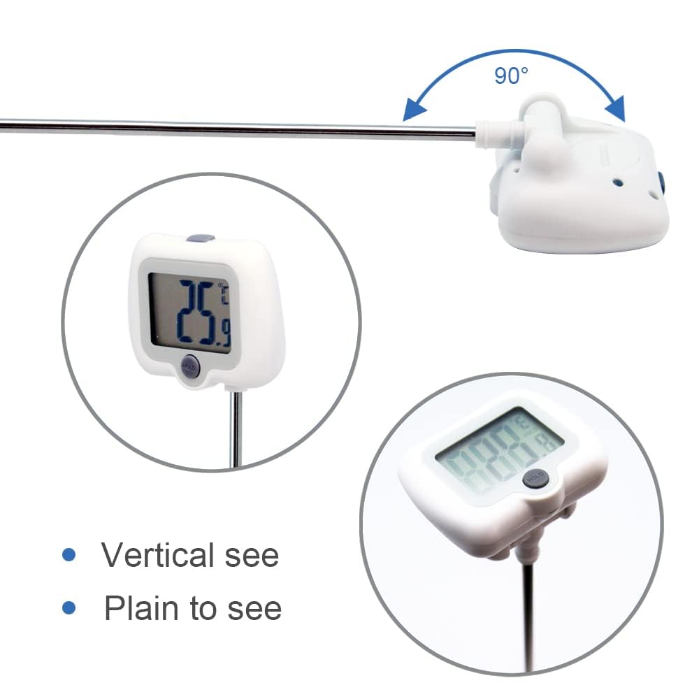 Candy Thermometer for Candy Making with Pot Clip,Best Instant Read Thermometer Digital for Cooking, Baking, Candy and Cheese Making – 10 Inch Probe, Large Rotating LCD Display, Essential Baking Tool efengcook